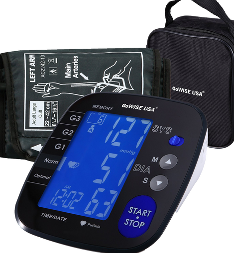 GoWISE USA Advanced Control Digital Blood Pressure Monitor